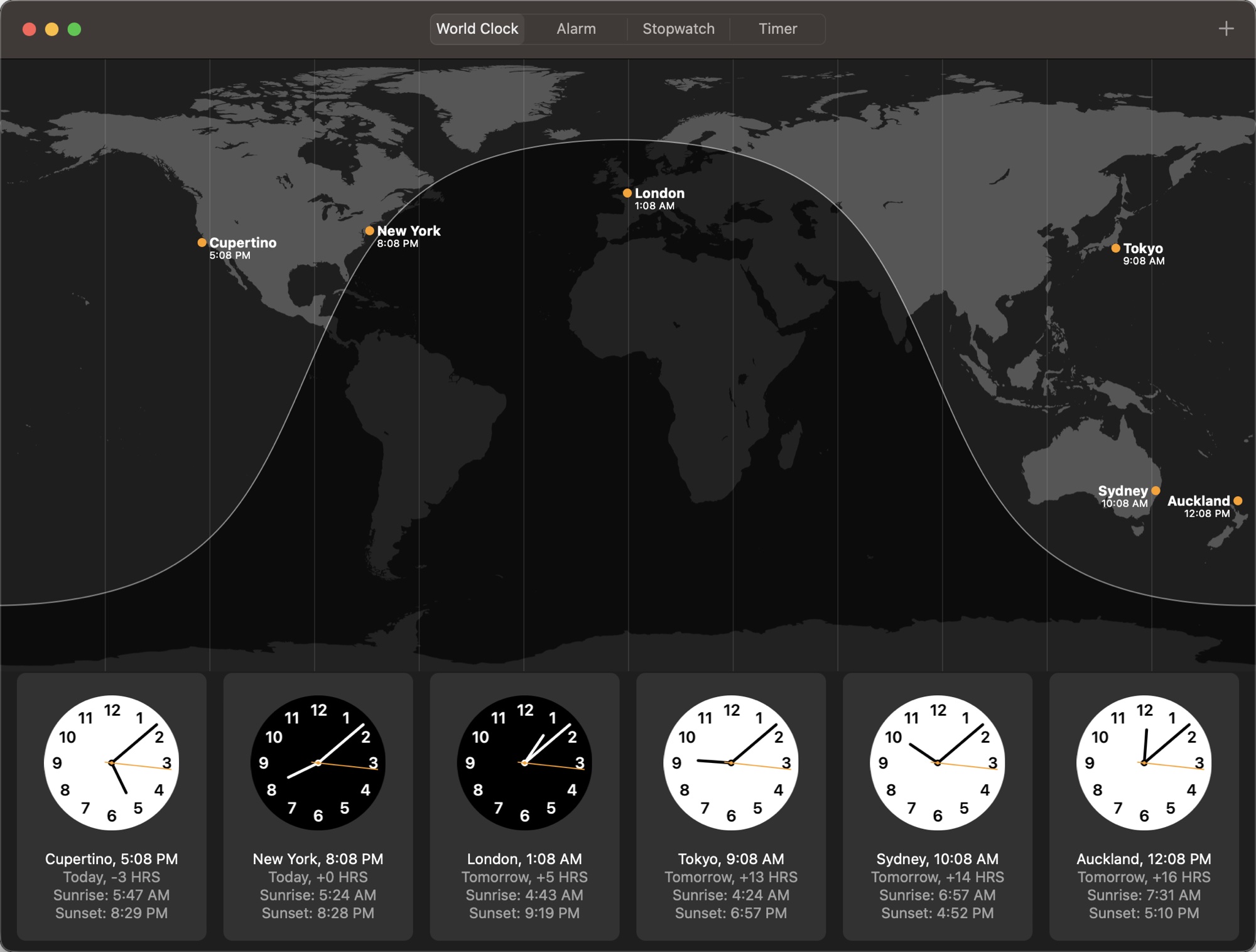 macos ventura clock